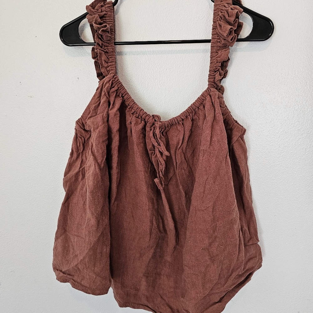 Boheme goods ruffle tank top